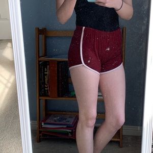 Stretchy Red and White Shorts